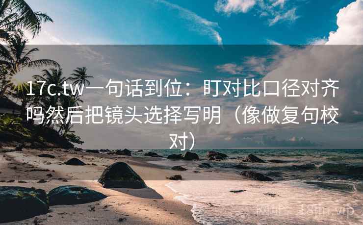 17c.tw一句话到位：盯对比口径对齐吗然后把镜头选择写明（像做复句校对）