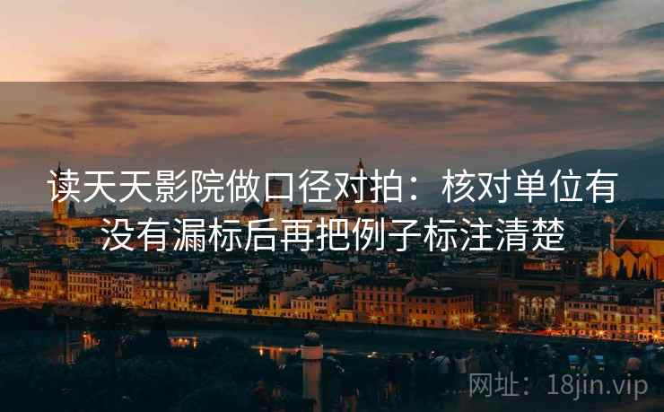 读天天影院做口径对拍：核对单位有没有漏标后再把例子标注清楚